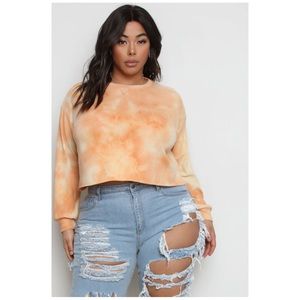Chill Tie Dye Cropped Sweetheart - Fashion Nova (1X)